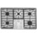 GE - 36" Built-In Gas Cooktop - Stainless Steel