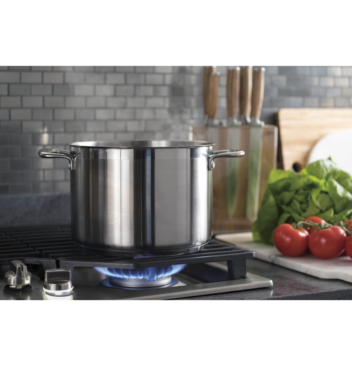 GE Profile - 36" Built-In Gas Cooktop - Stainless Steel
