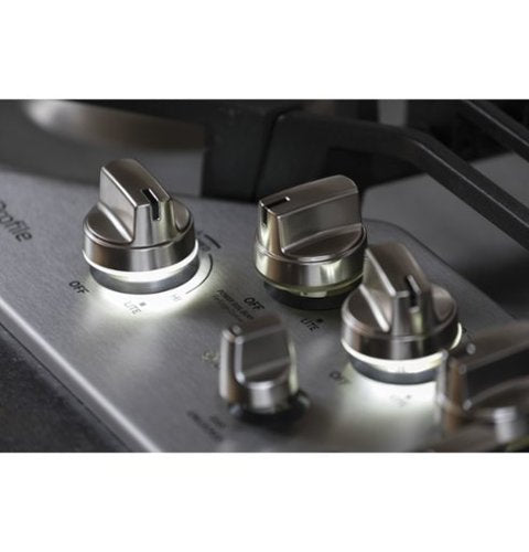 GE Profile - 36" Built-In Gas Cooktop - Stainless Steel