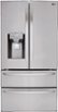 LG - 36-in Wide 27.8 Cu. Ft. 4-Door French Door Smart Refrigerator with Double Freezer Drawers - Stainless Steel