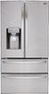 LG - 36-in Wide 27.8 Cu. Ft. 4-Door French Door Smart Refrigerator with Double Freezer Drawers - Stainless Steel