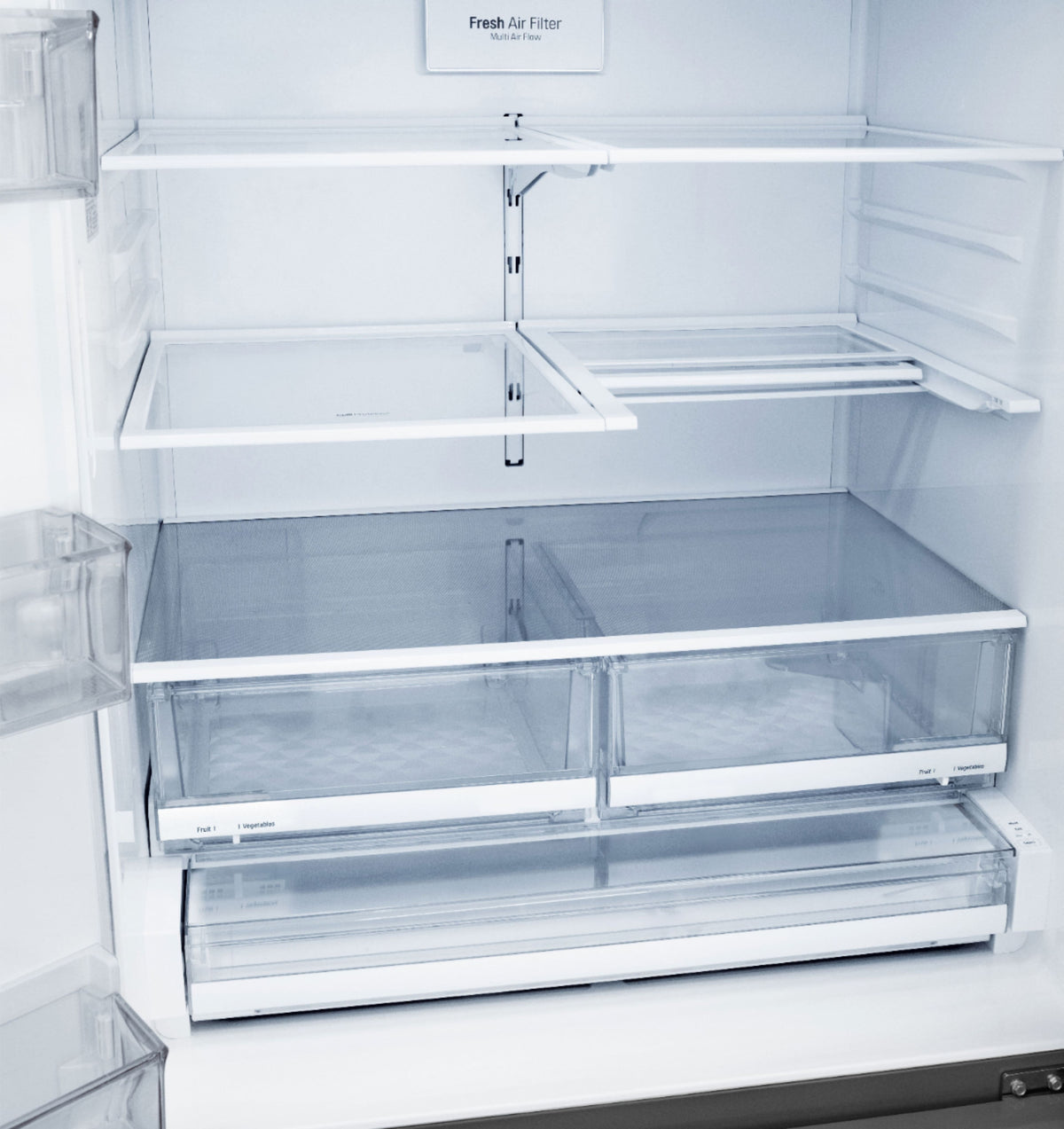 LG - 36-in Wide 27.8 Cu. Ft. 4-Door French Door Smart Refrigerator with Double Freezer Drawers - Stainless Steel