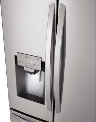 LG - 36-in Wide 27.8 Cu. Ft. 4-Door French Door Smart Refrigerator with Double Freezer Drawers - Stainless Steel