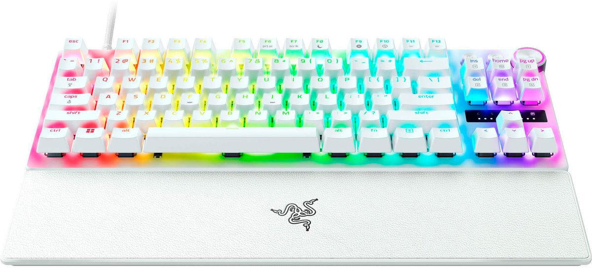 Razer - Huntsman V3 Pro TKL Wired Analog Optical Linear Switch Gaming Keyboard with Snap Tap - White