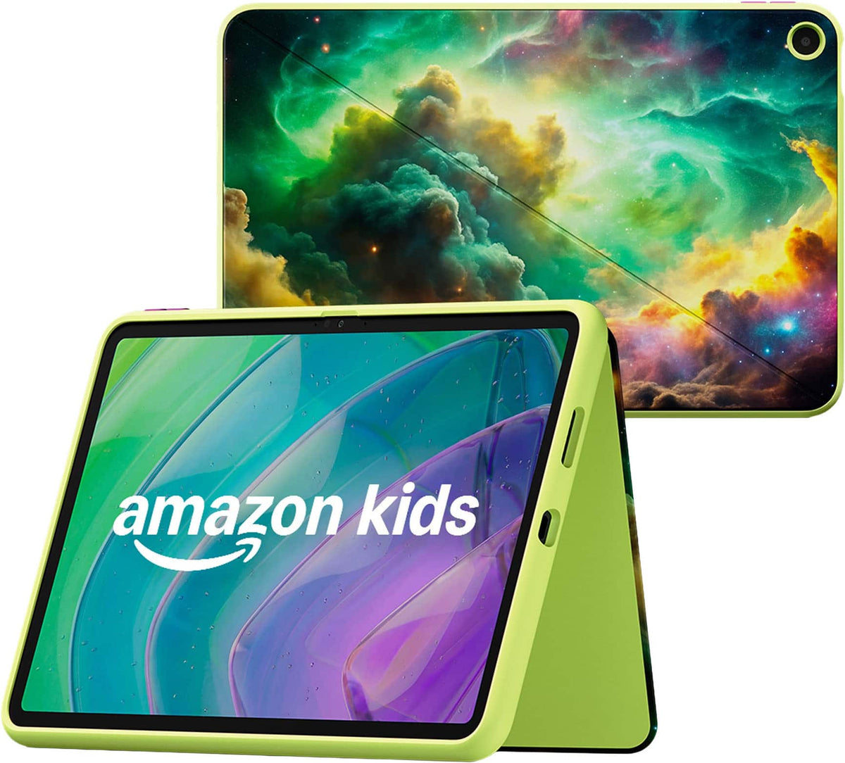Amazon - Kids Tablet 11 (all-new) ages 6+, 11" 2.5K display, 8GB, includes 1-year Kids+ subscription, parental controls - Stellar Swirl