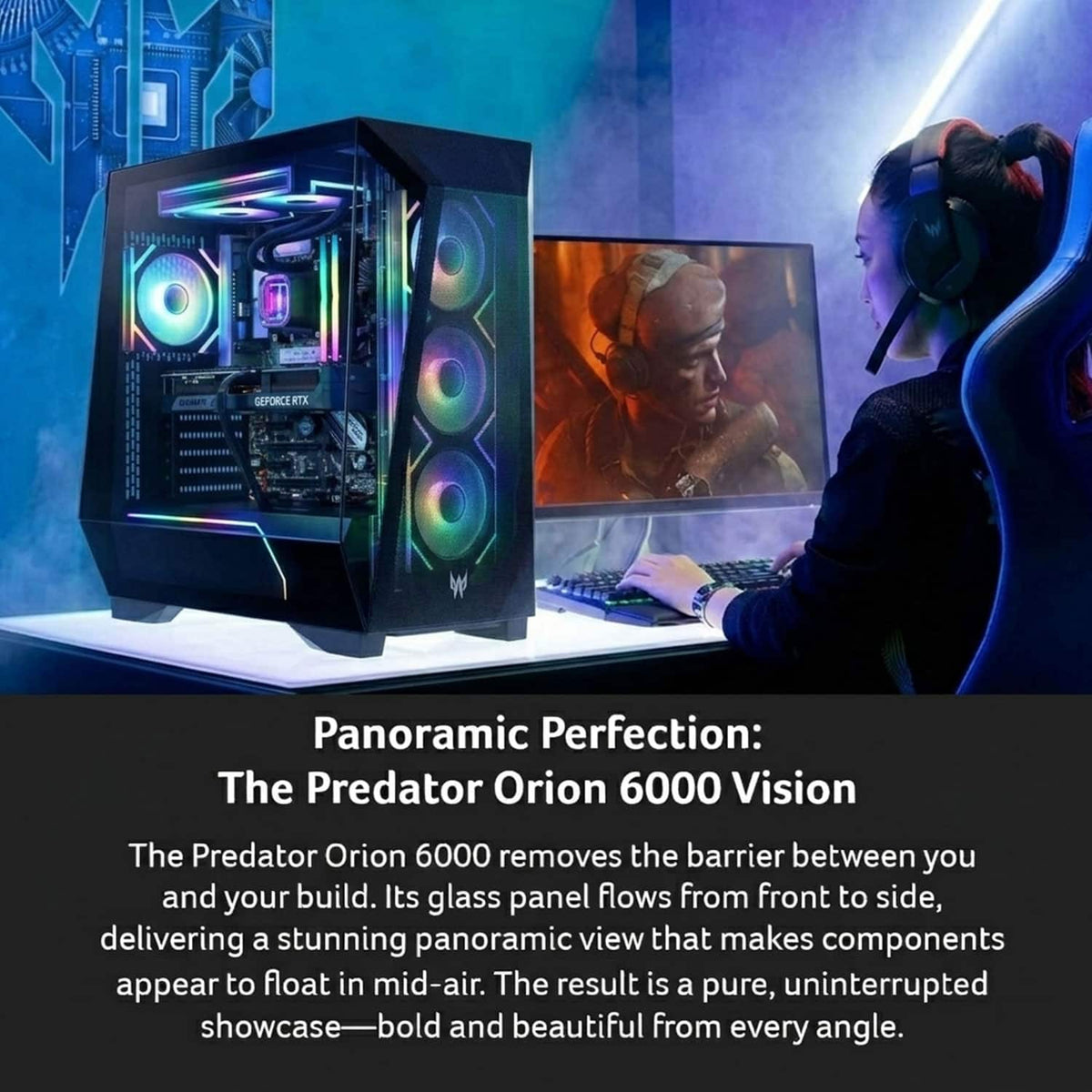 Acer - Predator Orion Gaming Desktop - Intel Core Ultra 7 265KF 2024 - GeForce RTX 5070 - 32GB DDR5 Memory – 1TB Storage - Black