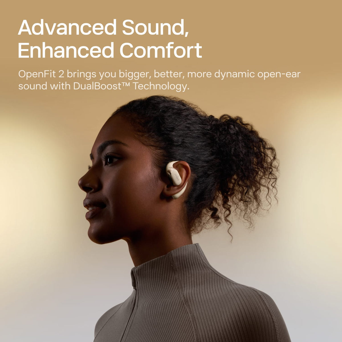 Shokz - OpenFit 2 Open-Ear True Wireless Earbuds - Beige
