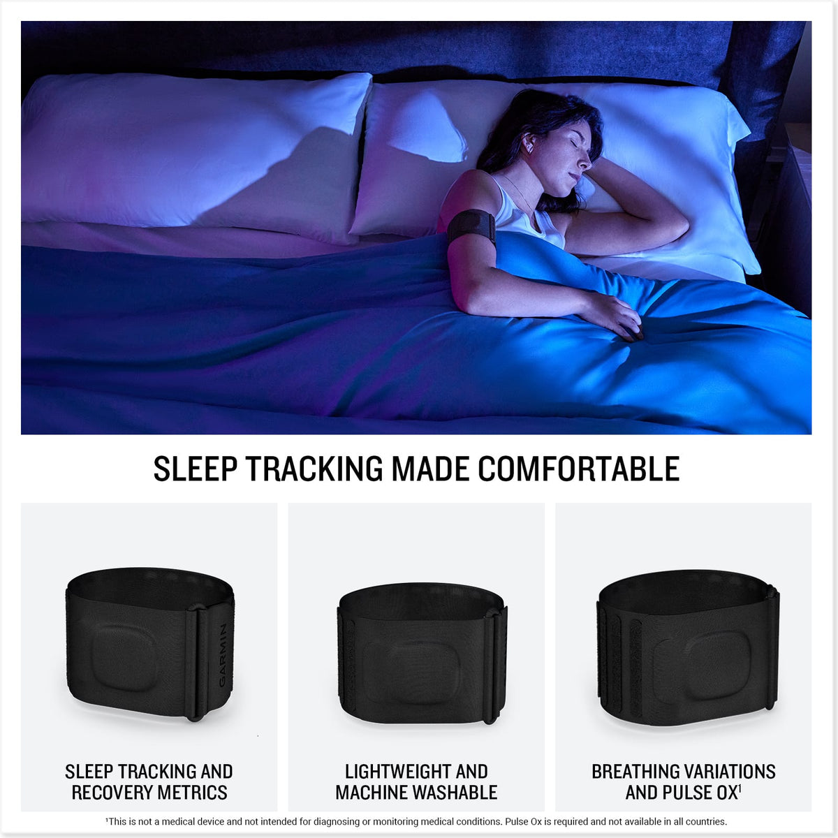 Garmin - Index Sleep Monitor Size: S/M - Black - (2025)