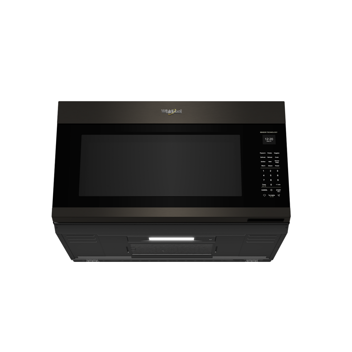 Whirlpool - 2.1 cu. ft. Microwave Hood with Sensor Cooking and AccuPop - Black Stainless Steel