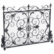 Darcie - Wrought Fireplace Screen, Ornate Design