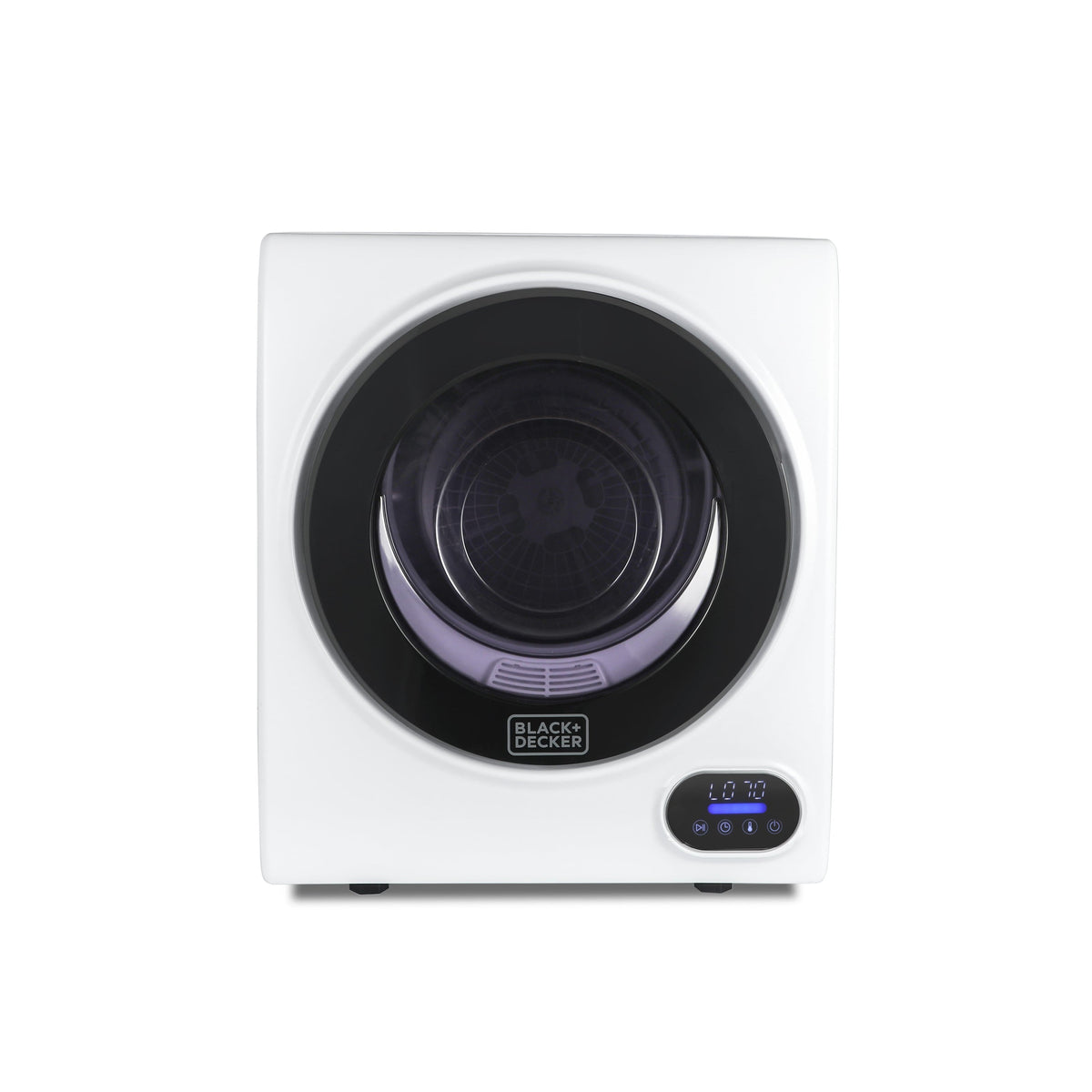 Black+Decker - 1.5 Cu.Ft. Stackable Smart Electric Dryer with Standard Wall Outlet - White