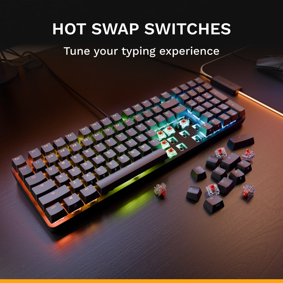 Glorious - GMMK Eternal 96% Wired Mechanical Keyboard - Black