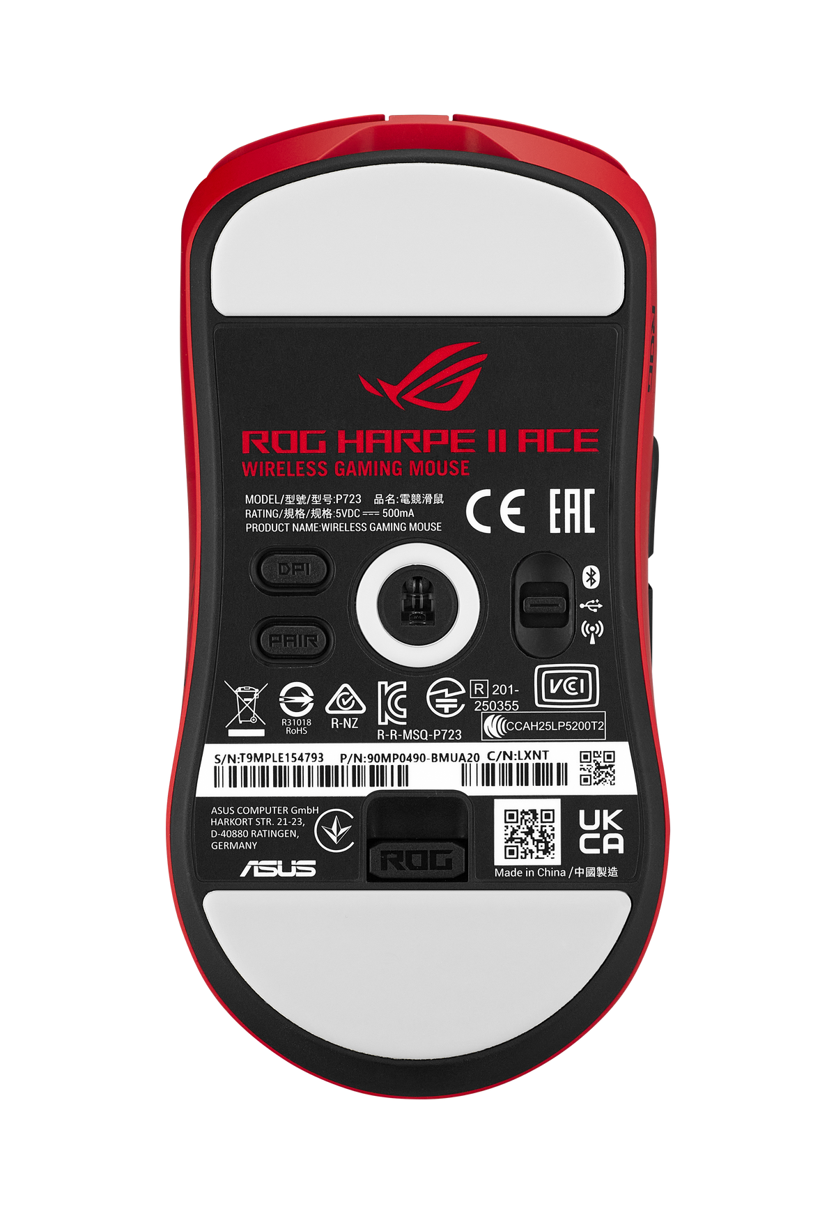 ASUS - ROG Harpe II Ace Ultralight Optical Gaming Mouse with ROG SpeedNova Wireless Technology - Wireless - Lava Red