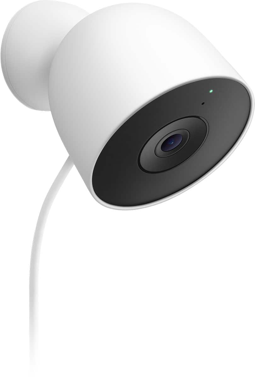 Google - Nest Cam Outdoor (wired, 2nd gen) - 2K Video and Gemini - 2-Pack - Snow