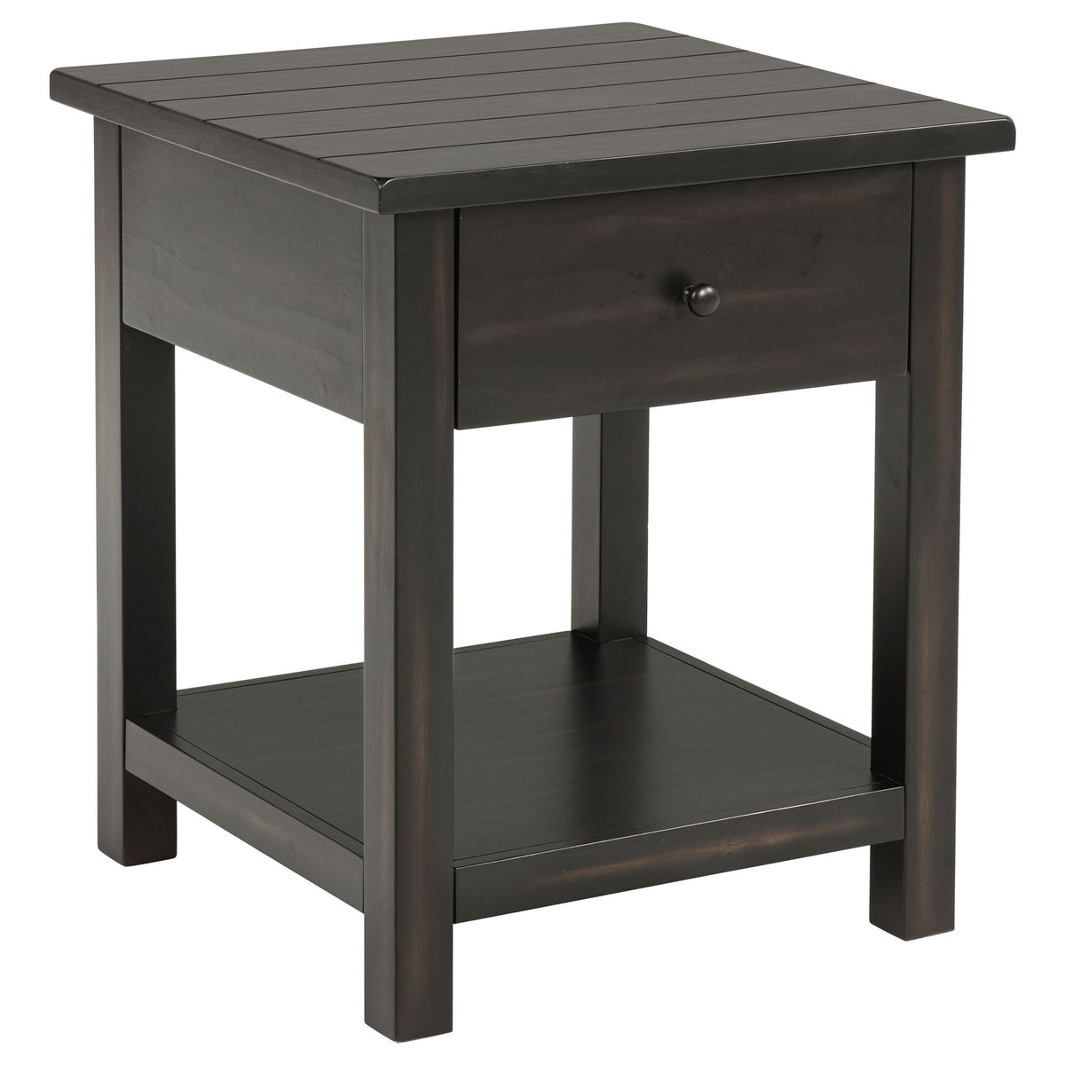 Castleton - Mesa Auxiliar de Madera con 1 Cajón y Estante