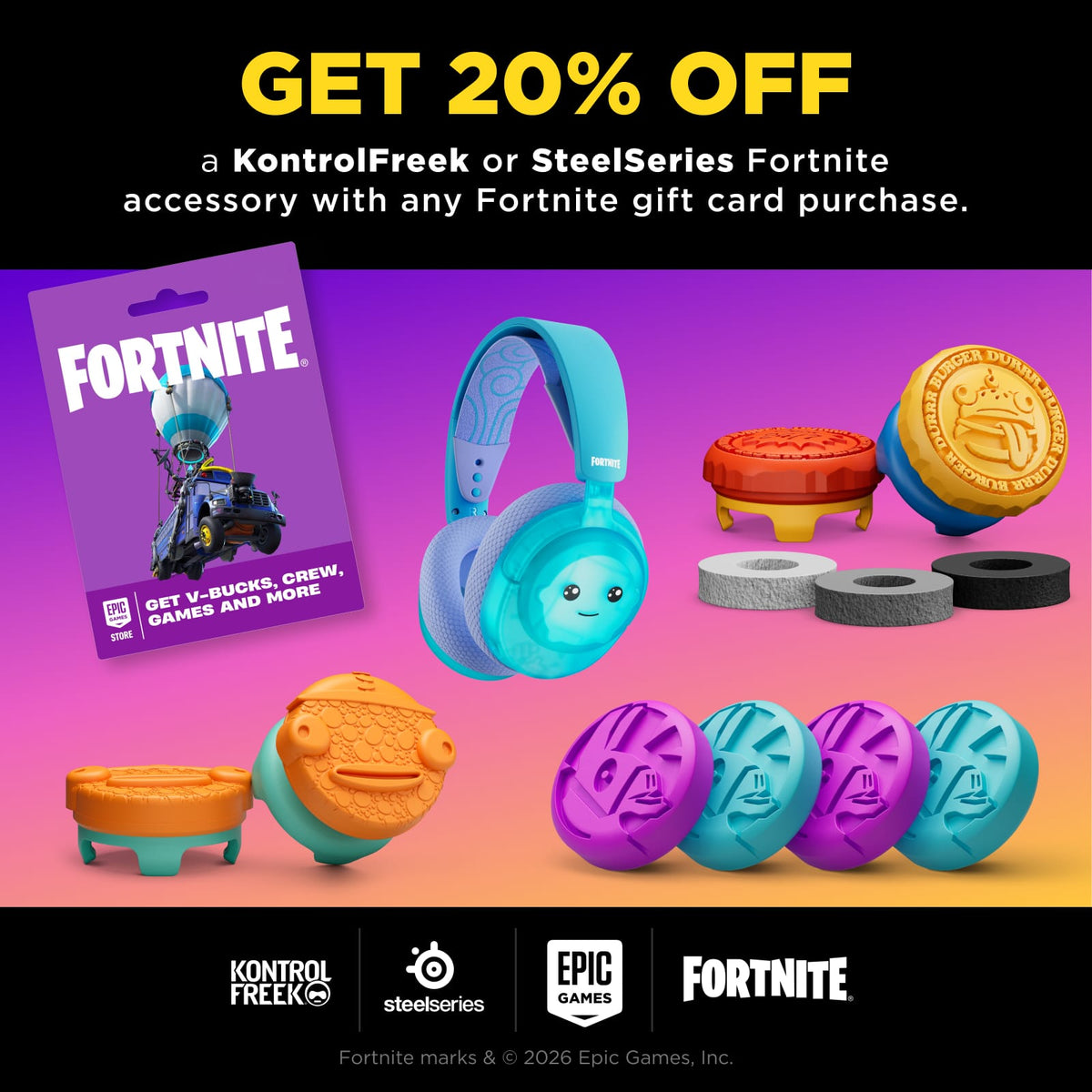 SteelSeries - PBT Accessory Keycaps - Fortnite Supply Llama Edition - Multi