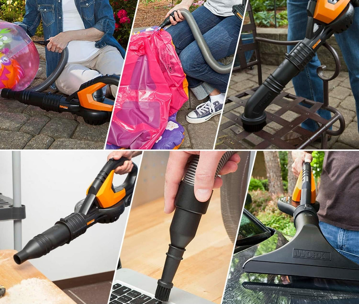 WORX - 20V Cordless String Trimmer and Air Blower Combo Kit (2 x 2.0 Ah Batteries & 1 x Charger) - Black