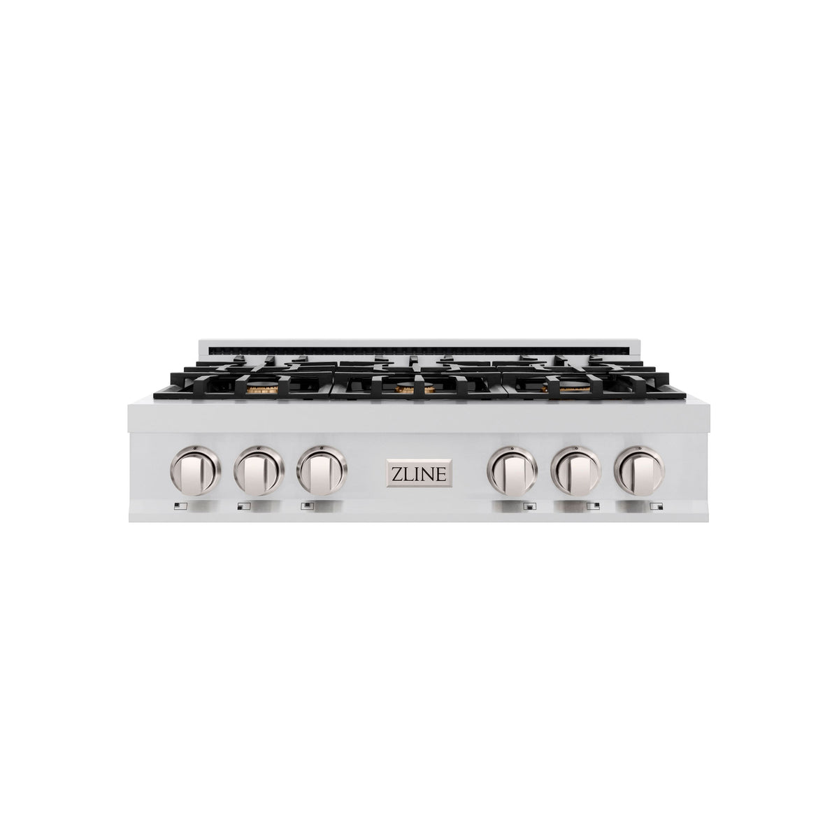 ZLINE - 36 in. Wide 6 Burner Classic Gas Rangetop with  and Porcelain Cooktop in Stainless Steel (RT-BR-36) - Stainless Steel