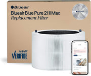 Blueair - Blue Pure F2MAX Replacement Filter for 211i Max Air Purifier, HEPASilent Carbon Filter AHAM Certified - White