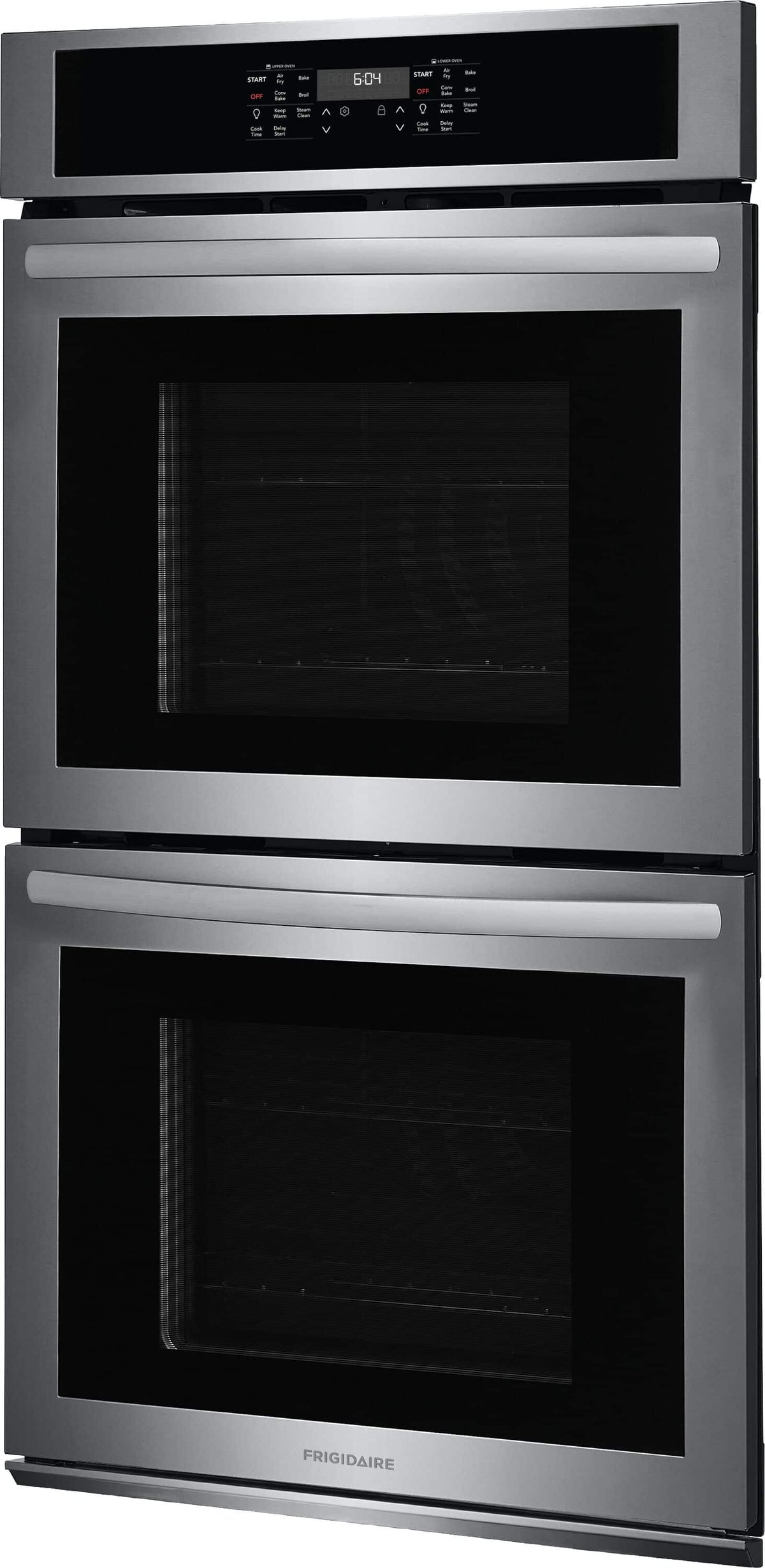 Frigidaire - 27" Built-In Double Wall Oven with Convection Bake and Air Fry - Stainless Steel
