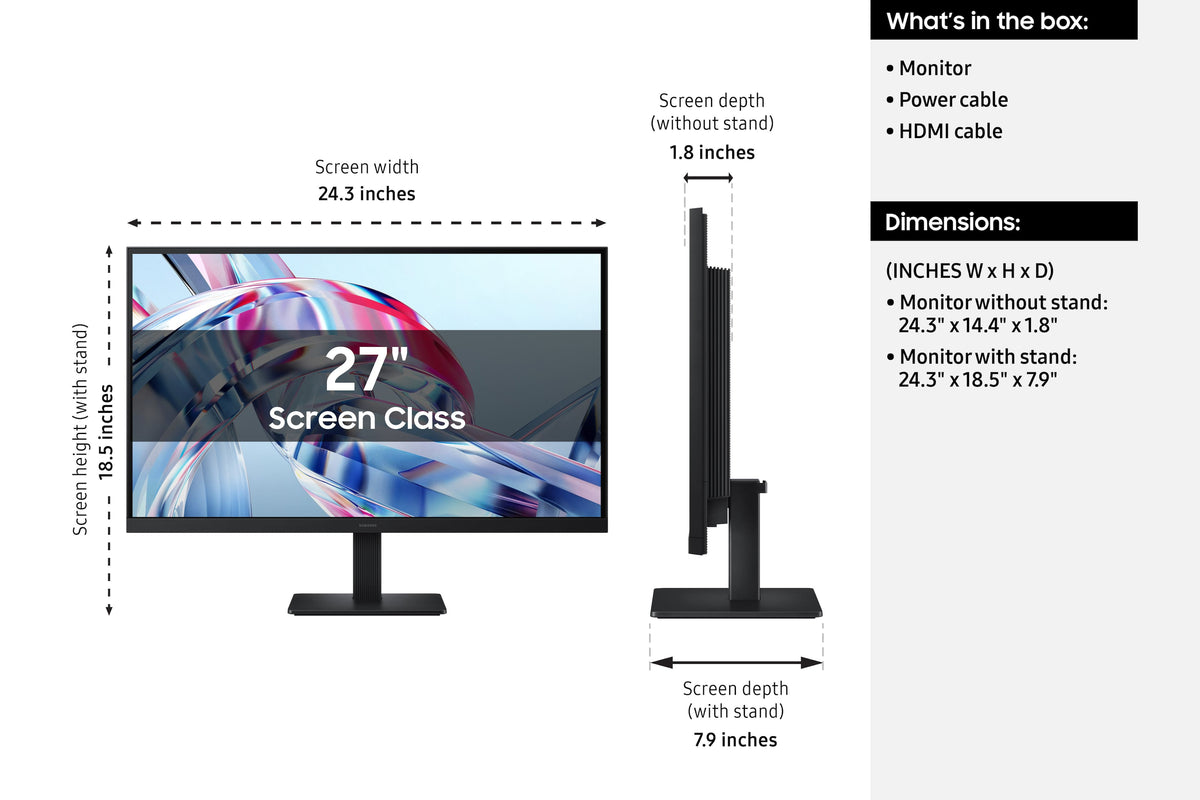 Samsung - 27" (S70H) IPS LED 4K UHD HDR10 High Resolution Monitor (HDMI, DP) - Black