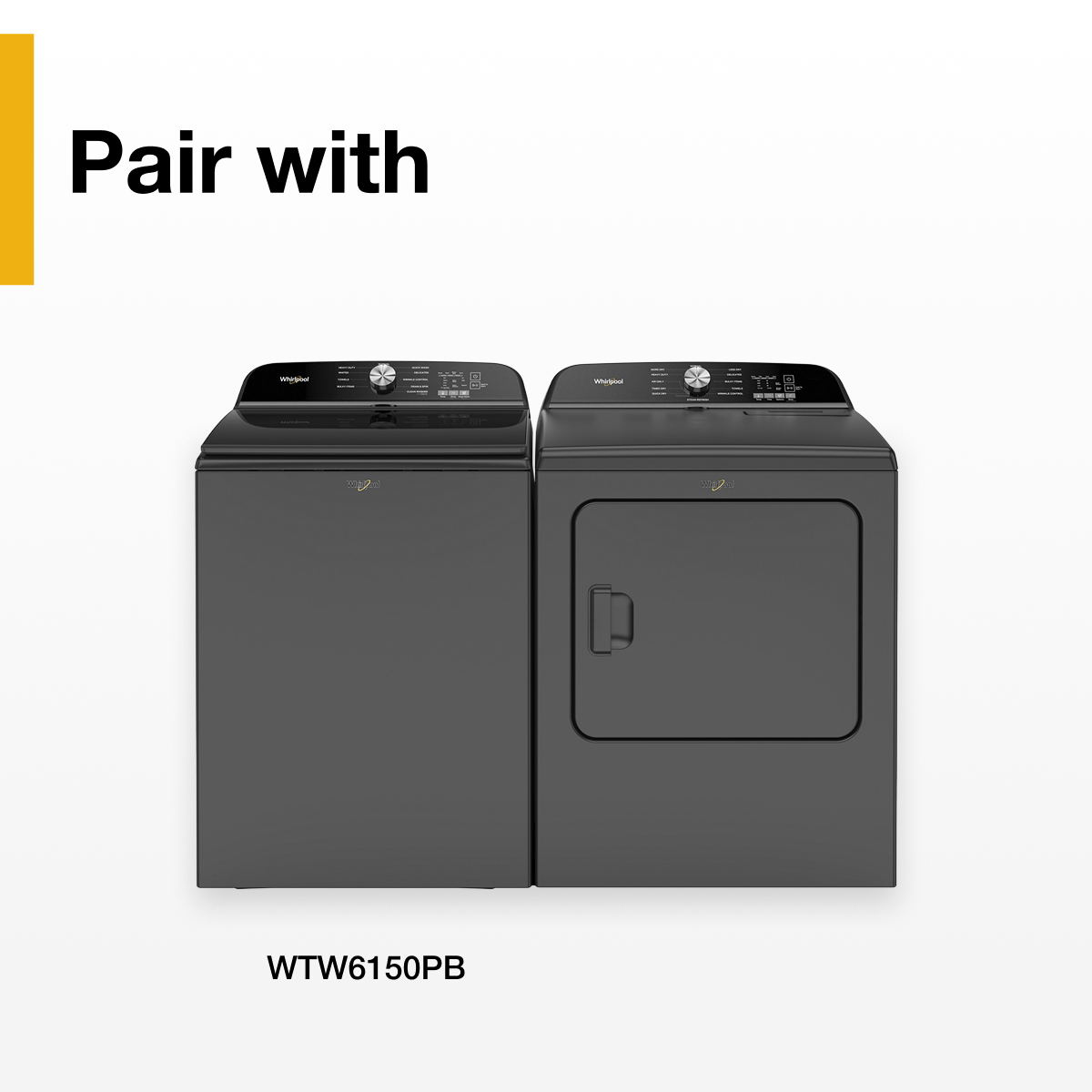7.0 Cu. Ft. Whirlpool Electric Dryer with Moisture Sensor - Volcano Black
