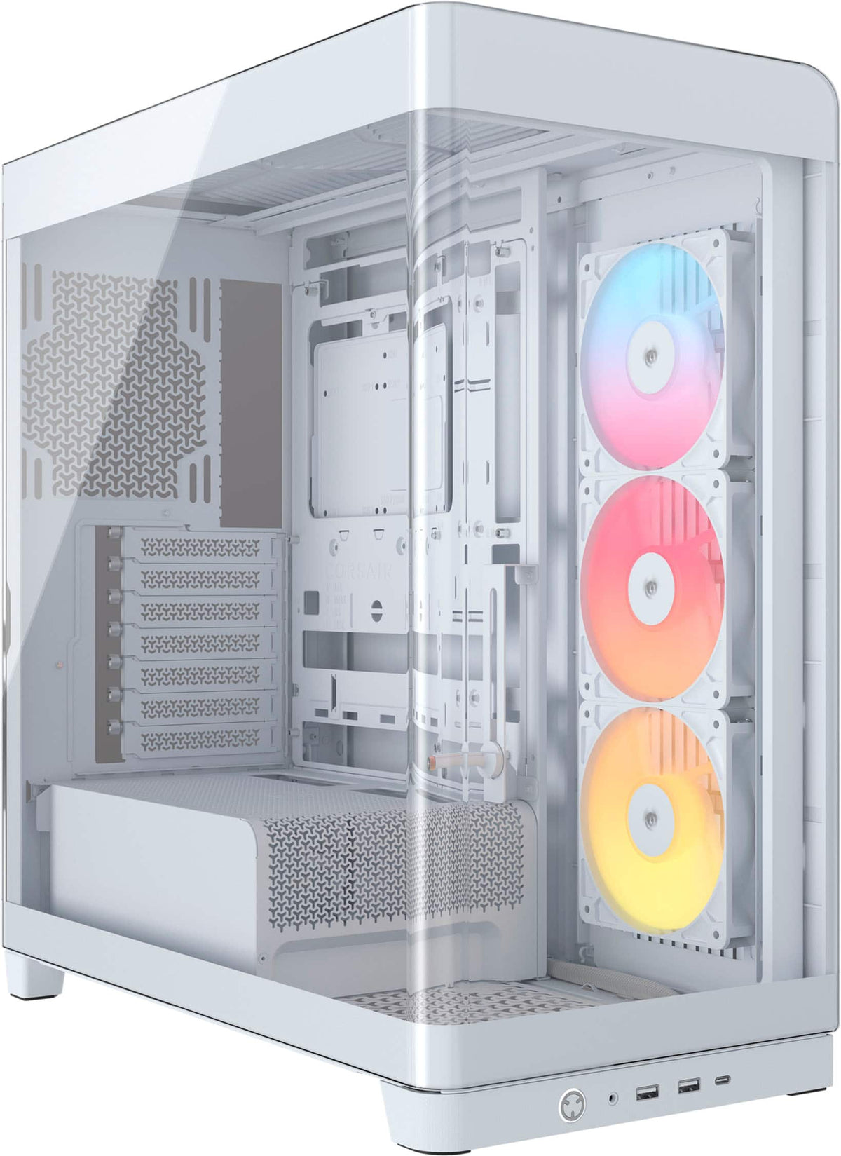 CORSAIR - FRAME 4500X RS-R ARGB Panoramic Glass Mid-Tower PC Case - White