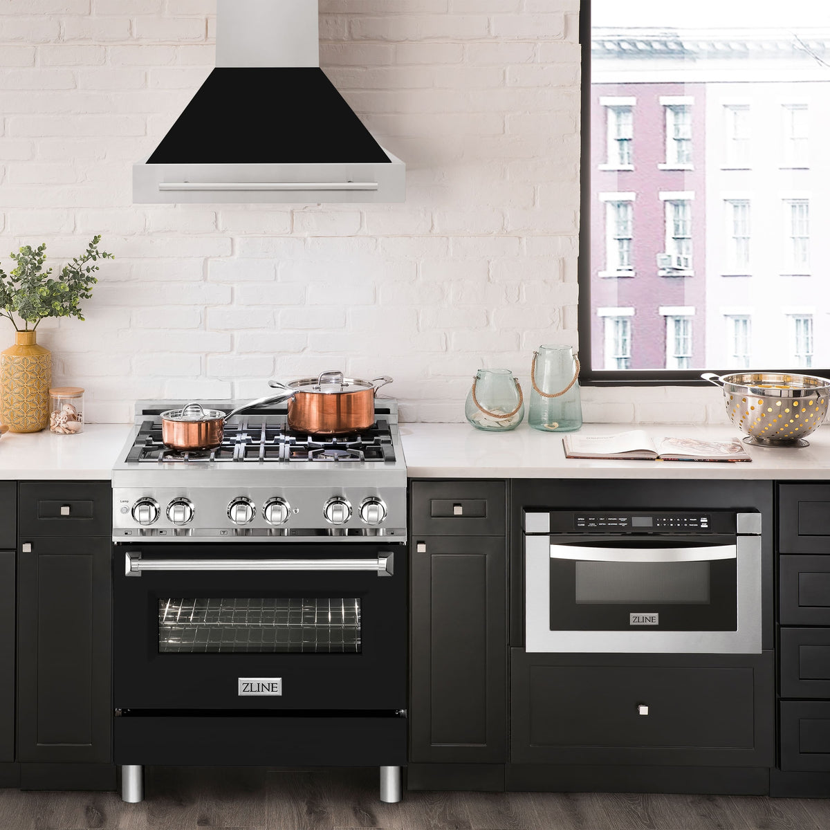 ZLINE - 30 inches - Externally Vented - Wall Range Hood - Black Matte