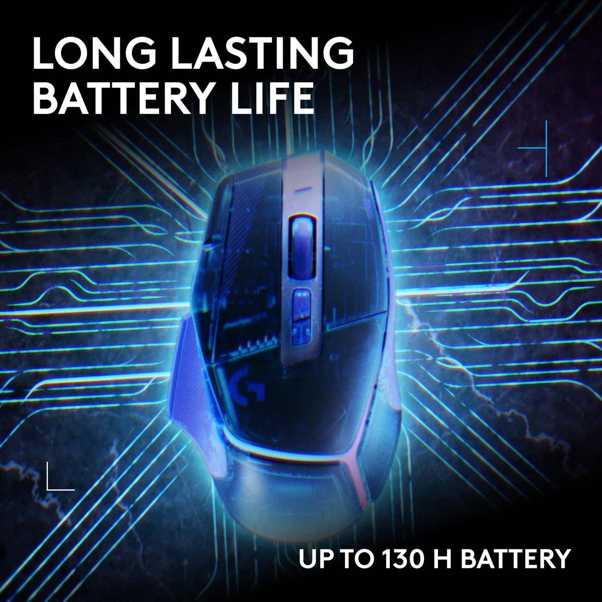 Logitech - G502 X PLUS Wireless Gaming Mouse for Desktop with HERO 44K Sensor and 13 Controls, USB-C mouse for PC, Mac - Wireless - Dark Lilac