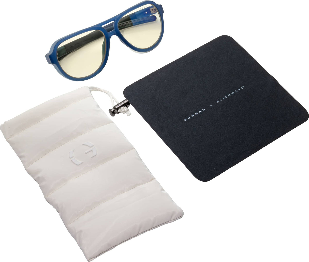GUNNAR - Alienware Roswell Computer Glasses with Blue Light Reduction, Amber Lenses - Conspiracy Blue