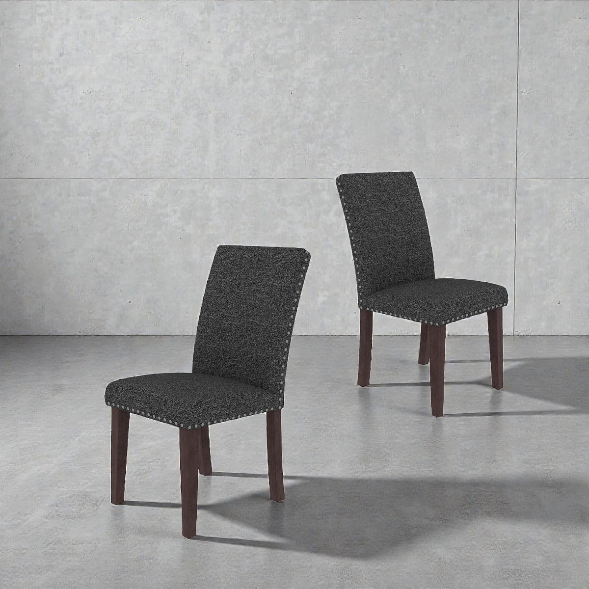 Upholstered Dining Chair With High Back Design (Set of 2)
