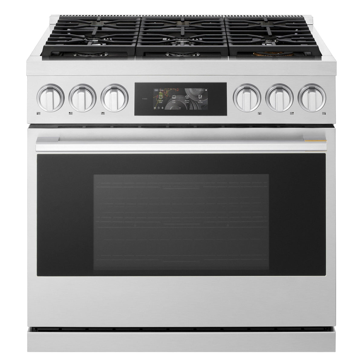 LG - SIGNATURE 36-in Wide 6.3 Cu. Ft. Slide-In Gas True Convect Pro Range with 6 Burners, AirFry, and UltraHeat 23K Burner - Stainless Steel