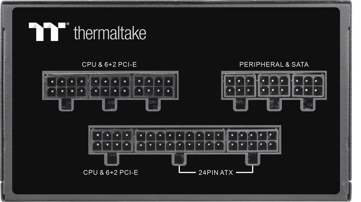 Thermaltake - GF1 (2024) 850W 80 PLUS Gold Fully Modular Power Supply - Black