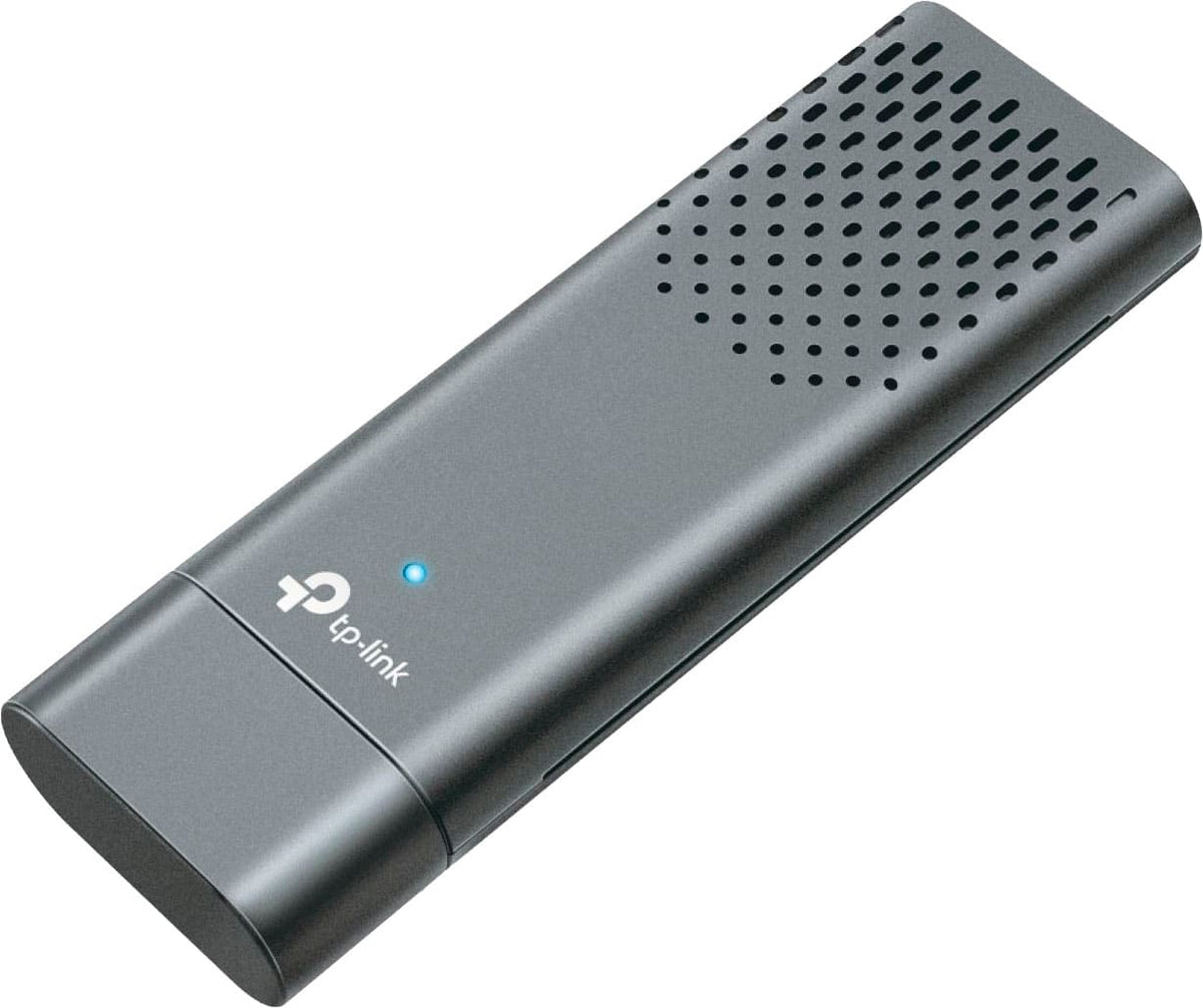 TP-Link - Archer TBE6500U Tri-Band BE6500 6.5 Gbps Wi-Fi 7 Wireless Ultra-Fast USB 3.0 Adapter with Advanced WPA3 Security - Gray