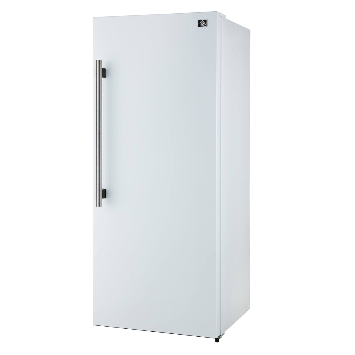 Forno Appliances - Maderno 13.6 Cu. Ft. Right Swing Upright Convertible Freezer with Antique Brass Handles - White