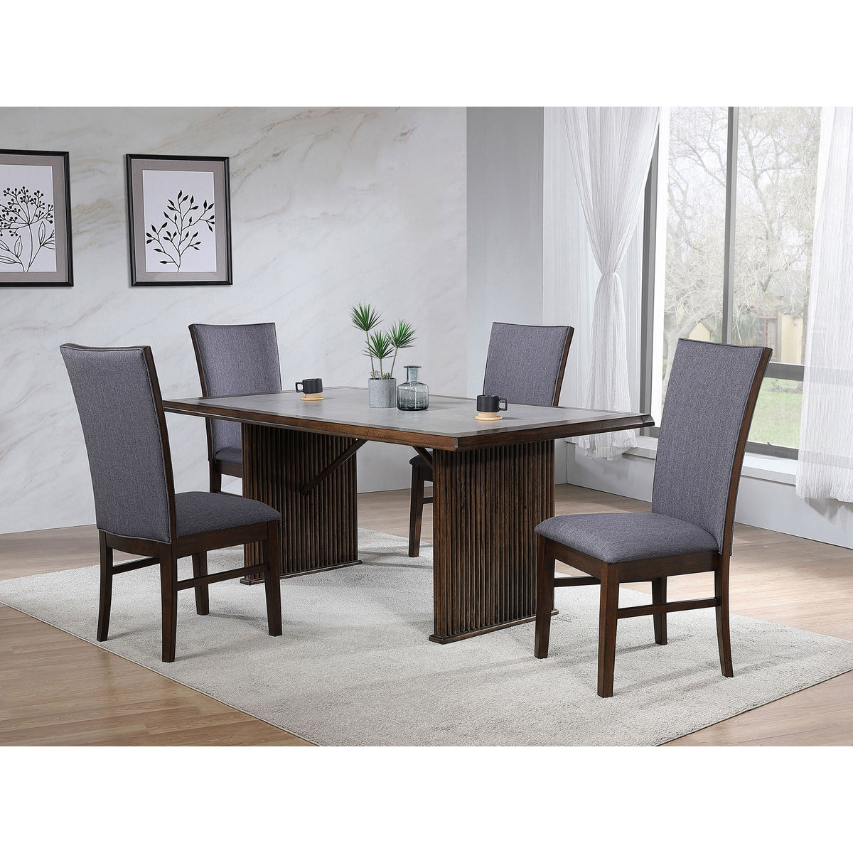 Wawona - Juego de mesa de comedor rectangular