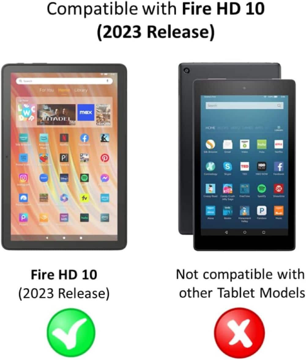 Anti-Glare Screen Protector (2 Pack), for Amazon Fire HD 10, (13th Gen, 2023 release) - Clear