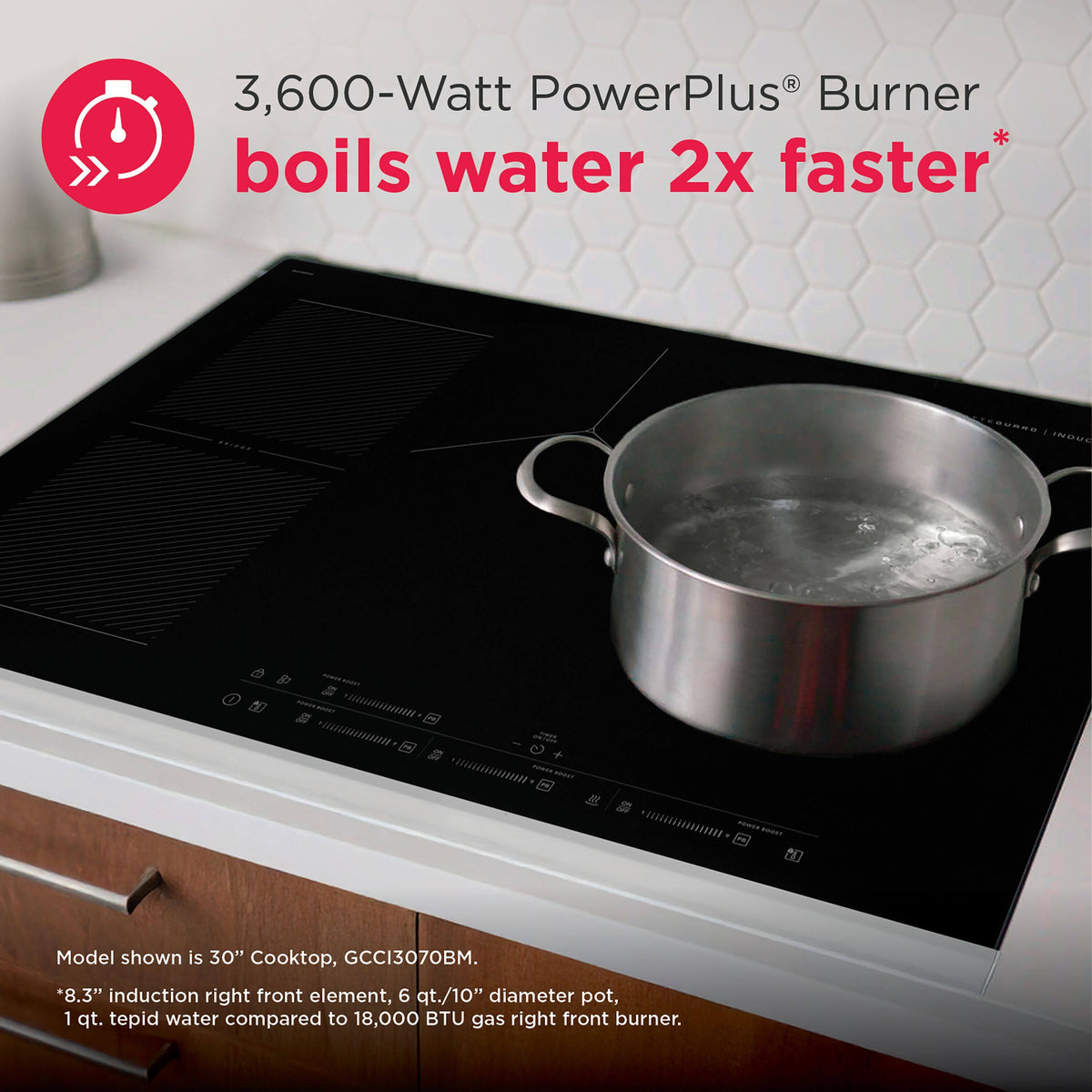 Frigidaire - Gallery 36" Induction Cooktop with MatteGuard and Power Boost - Stainless Steel