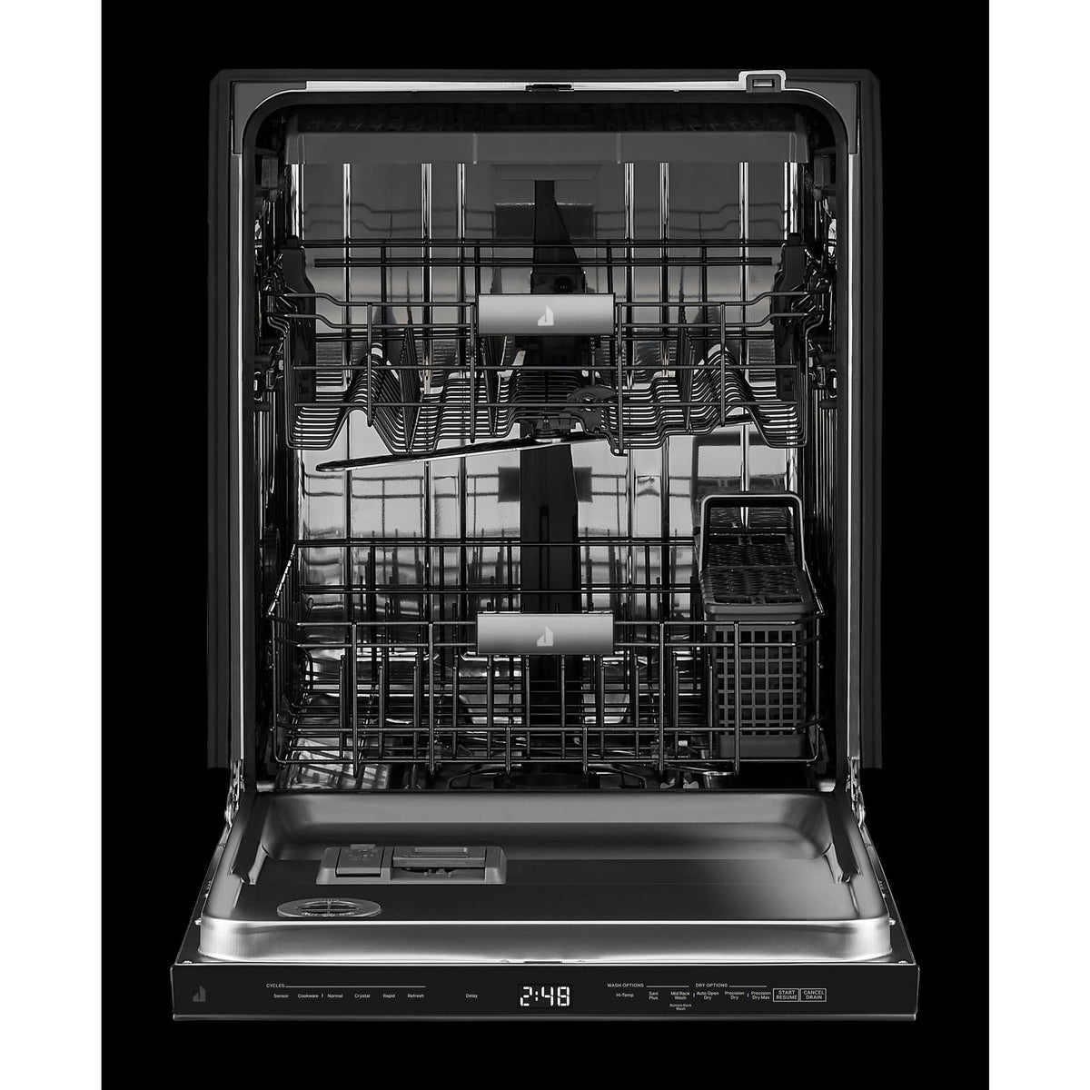 JennAir - 24" Top Control Built-In Dishwasher with Precise Fit 3rd Rack for Cutlery with Plasma Coating, 39 dBA - Stainless Steel