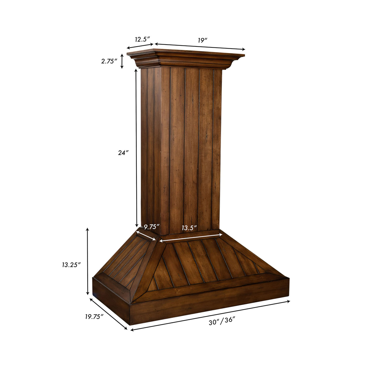 ZLINE - 30 inches - Externally Vented - Wall Range Hood - Brown