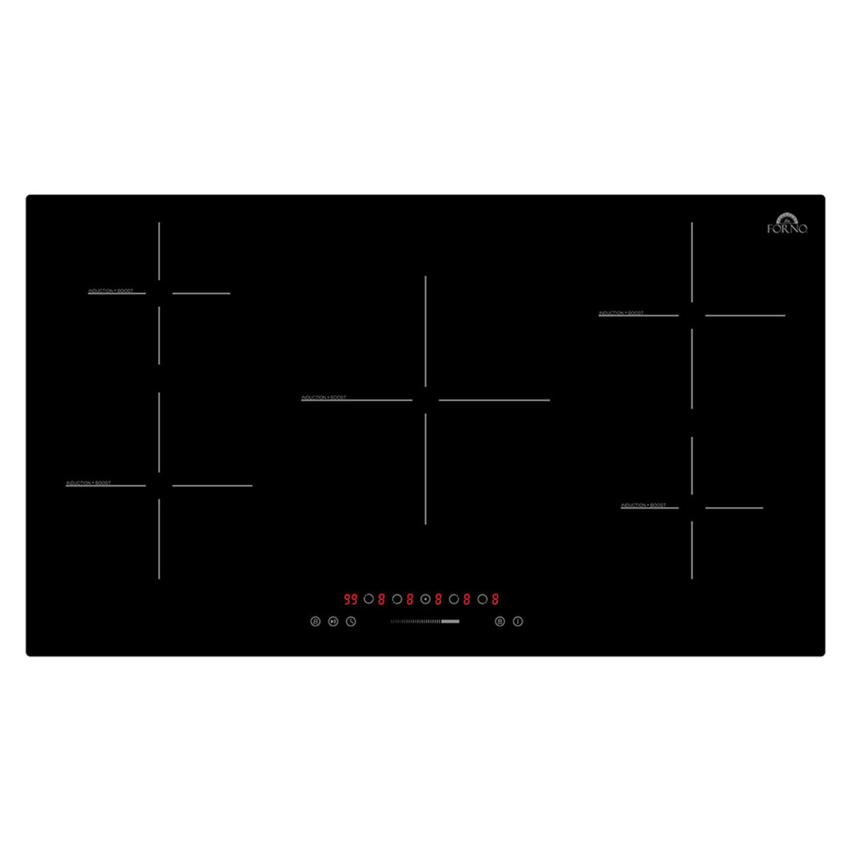 Forno Appliances - 36 in. Wide 5 Element Parco Built-In Electric Induction - Black