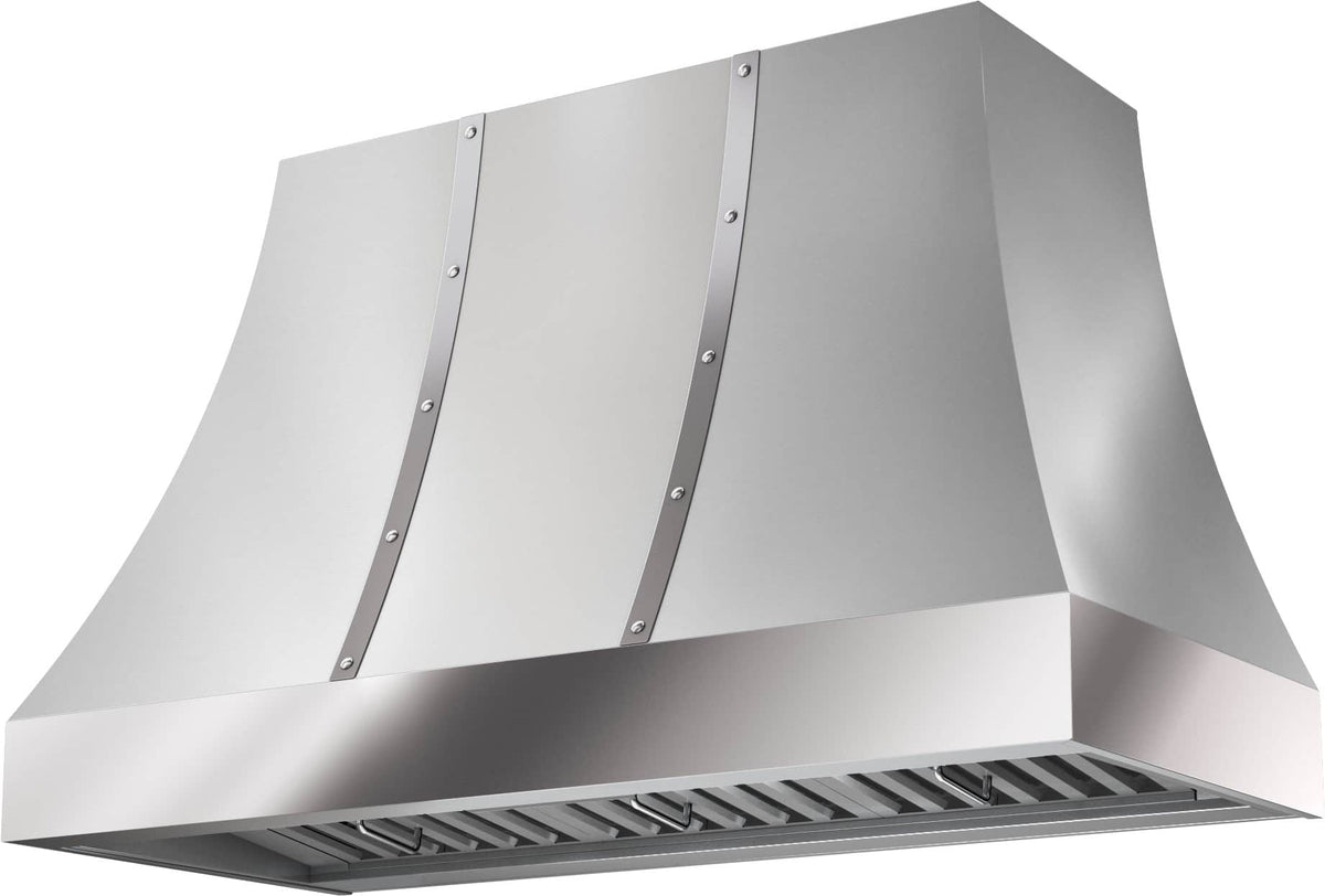 Zephyr - 48 inches - Externally Vented & Externally Vented - Shell Range Hood - Stainless Steel