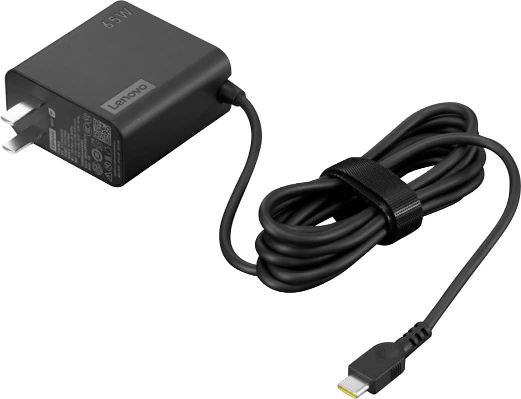 Lenovo - 65W USB-C Wall Adapter - Black