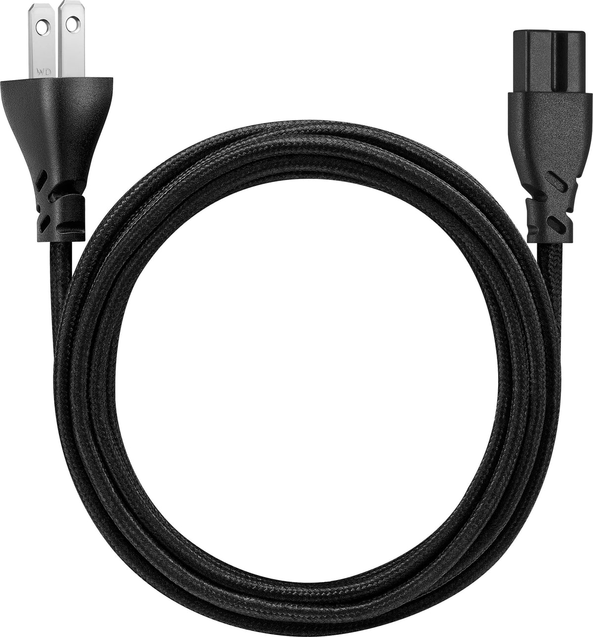 Rocketfish™ - 8 ft. Polarized Braided Power Cord - Black