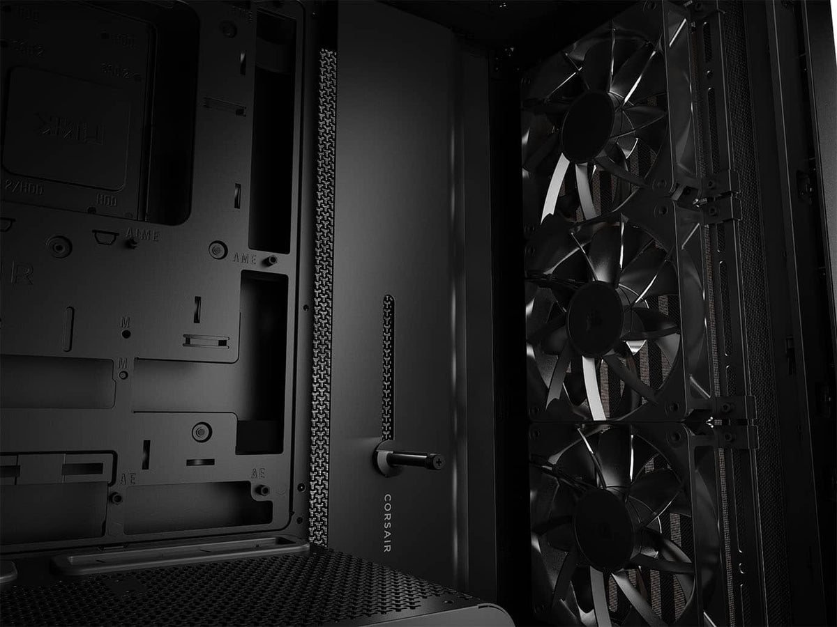 CORSAIR - FRAME 4000D WOOD RS Modular High Airflow Mid-Tower PC Case - Black & Walnut