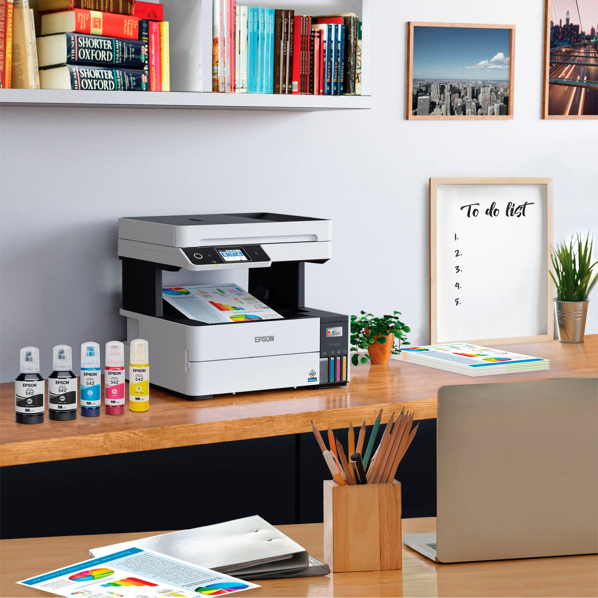 Epson - EcoTank Pro ET-5170 Wireless All-in-One Supertank Printer - White