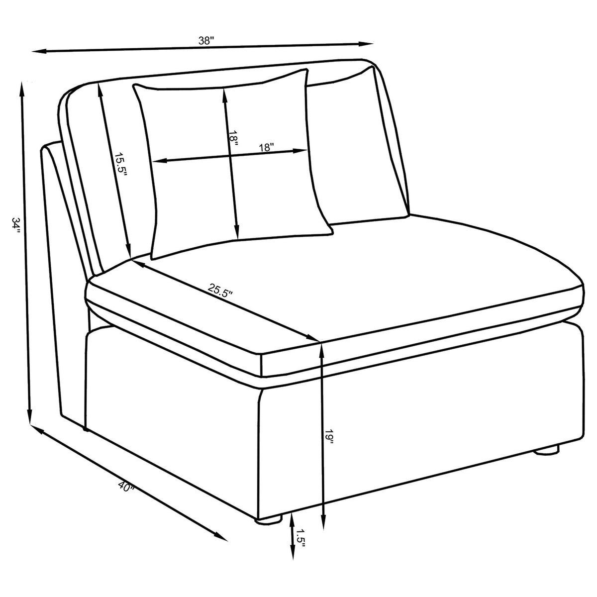 Greeley - Silla sin brazos