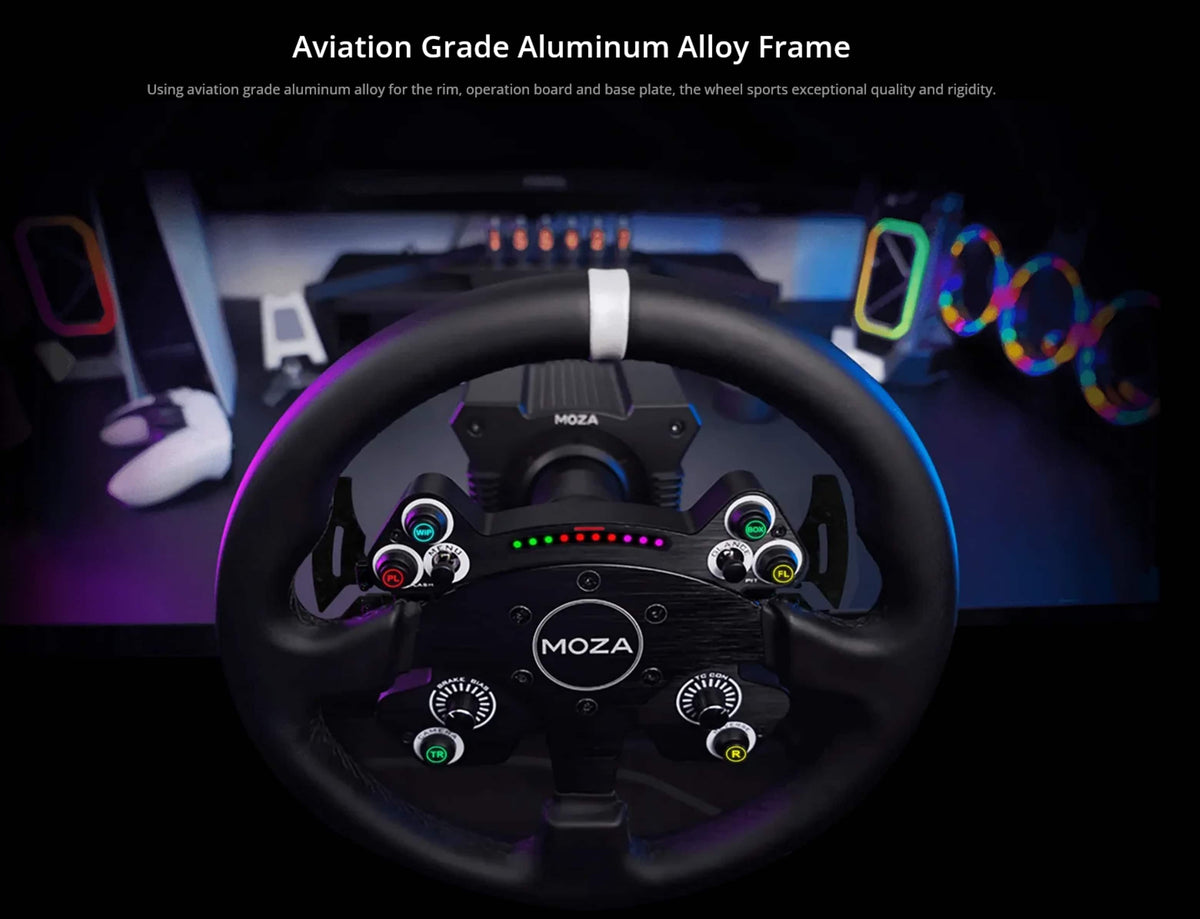 Moza Racing - CS V2P Sim Racing Steering Wheel for Windows - Black
