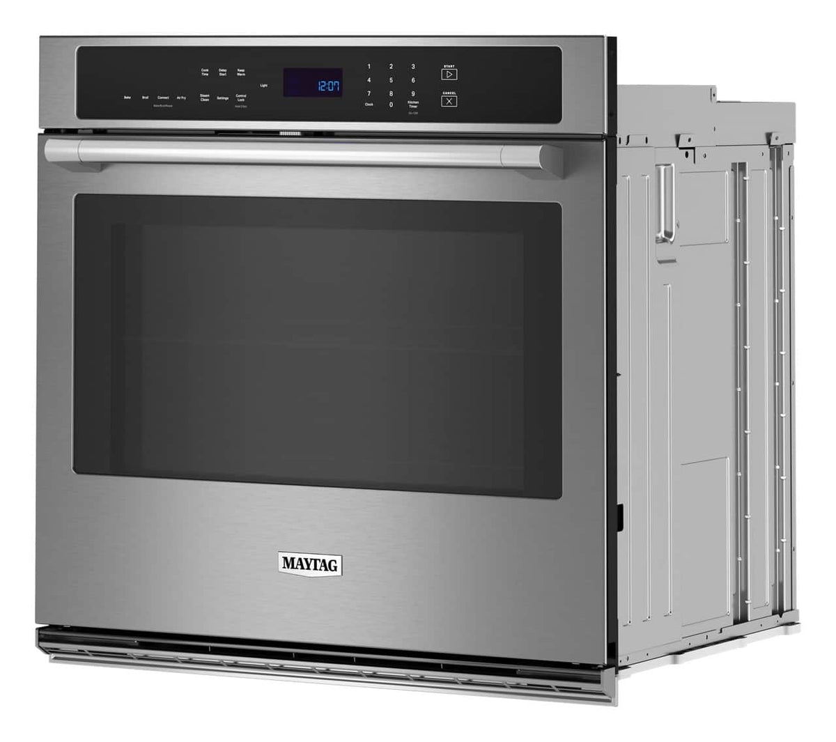 Maytag - 30-Inch Wide Single Wall Oven with EvenAir TRUE Convection System - 5.0 Cu. Ft - Fingerprint-Resistant Stainless Finish