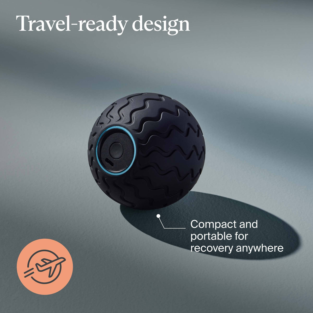 Therabody - WaveSolo - Vibrating Ball Roller For Pinpointed Muscle Relief - Black